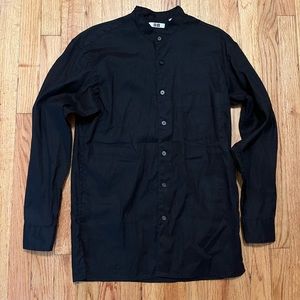 Uniqlo U Band Collar Linen Shirt